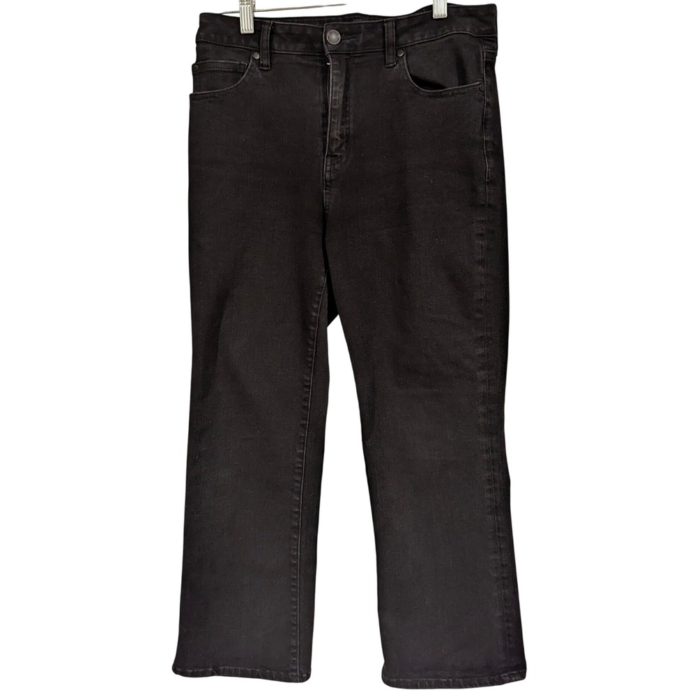 Quince Wide Leg Jeans 30 Black High Rise Premium Denim Minimalist Casual